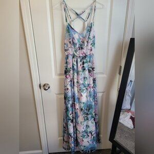 Jack Blue and Purple Floral Maxi Dress